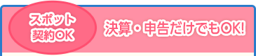スポット契約OK 決算・申告だけでもOK!